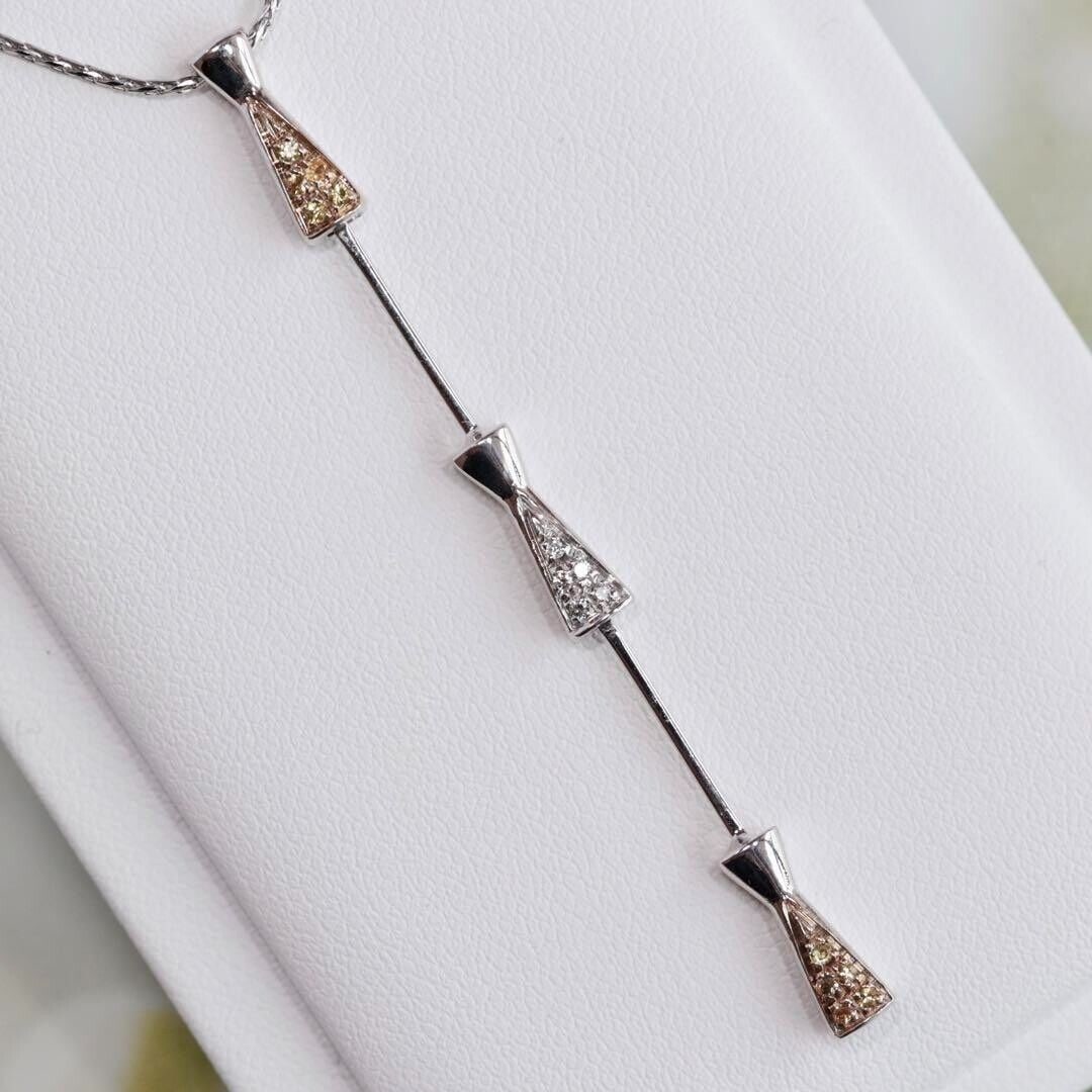 Chimento 18k White Gold Yellow Sapphire: Chimento 18k White Gold Yellow Sapphire Diamond Necklace Pendant Used Condition: Pre-owned Detail Notes: ?Length about 45 cm Top length 6.2 cm Width about 0.4 cm Newly finished and in very clean condi