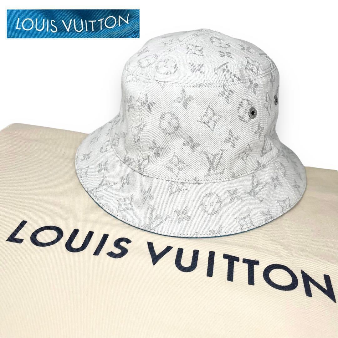 Louis Vuitton 19AW Chapeau Denim Bucket: Louis Vuitton 19AW Chapeau Denim Bucket Hat Reversible M76213 240923N Condition: Pre-owned Type: Ring Style: Bucket Hat Brand: Louis Vuitton Color: White Size: One Size Department: Women