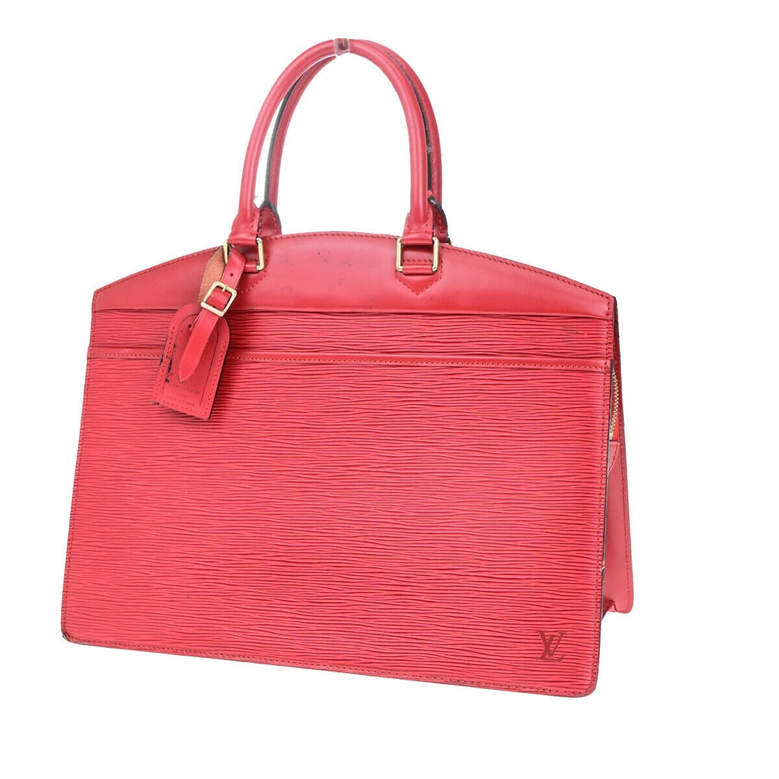 LOUIS VUITTON LV Logo Riviera Hand: LOUIS VUITTON LV Logo Riviera Hand Bag Epi Leather Red France M48187 36YF113 Condition: Pre-owned Detail Notes: ?Inside and outside pocket has peeled and dirty(JUNK).? Brand: LOUIS VUITTON Exterior Ma
