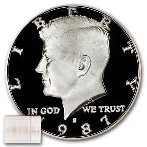 1987-S Kennedy Half Dollar 20-Coin Roll (1 of 1)
