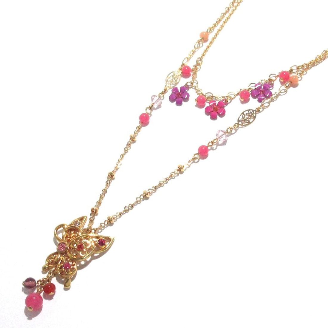 Authentic ANNA SUI - Gold Pink: Authentic ANNA SUI - Gold Pink Purple Hardware Plastic Rhinestones Other Jewellery Condition: Pre-owned Brand: ANNA SUI Style: Other Jewellery Color: Gold, Pink, Purple Material: Hardware, Plastic, Rh