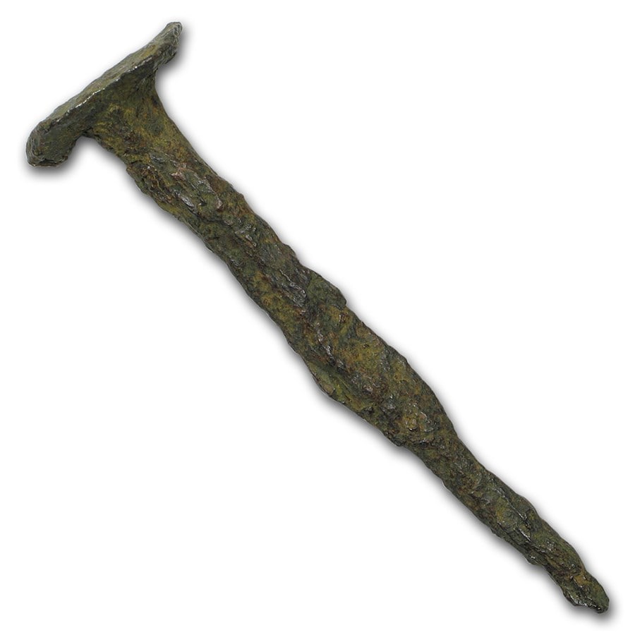 Judea Crucifixion Set Widows Mite &: Judea Crucifixion Set Widows Mite & Roman Iron Nail 1st Cent. BC SKU no: RBJ179204 Year: 100 BC Grade: Very Fine Grade Service: None Denomination: Varies Mint Mark: Not Shown Metal Conten