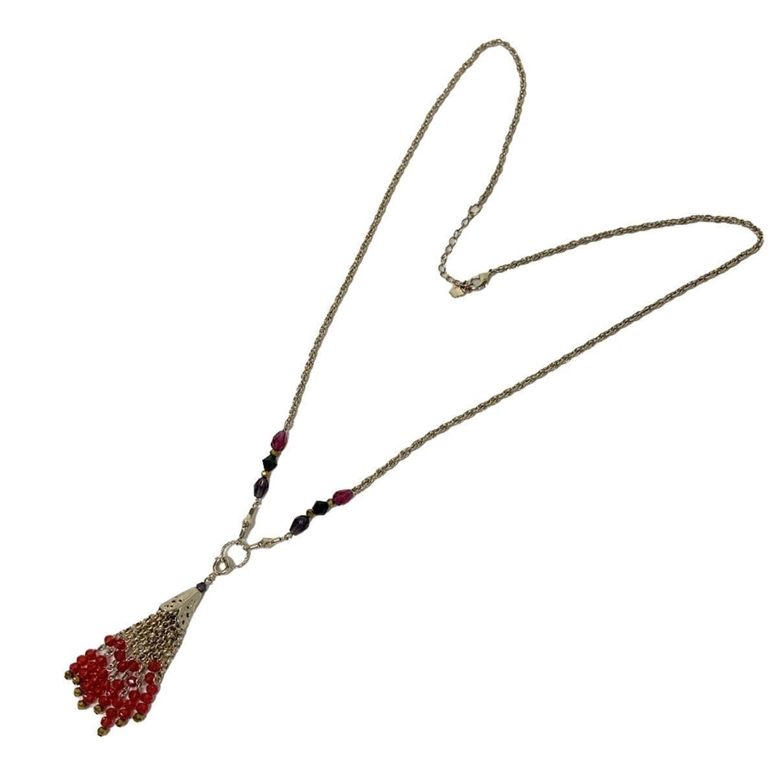 Authentic ANNA SUI Silver Red Multi: Authentic ANNA SUI Silver Red Multi Hardware Rhinestones Necklace Condition: Pre-owned Brand: ANNA SUI Style: Necklace Color: Silver, Red, Multi Material: Hardware, Rhinestones Note: This will be