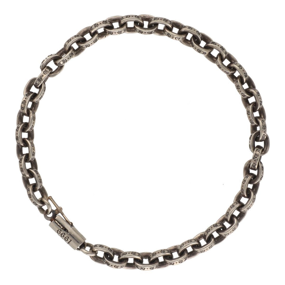 Chrome Hearts Paper Chain Bracelet 7inch: Chrome Hearts Paper Chain Bracelet 7inch SV925 Silver 7inch Accessory Condition: Pre-owned Brand: Chrome Hearts Country: Japan SN: MOR_0820 Department: Men Style: bracelet Material: NA <b