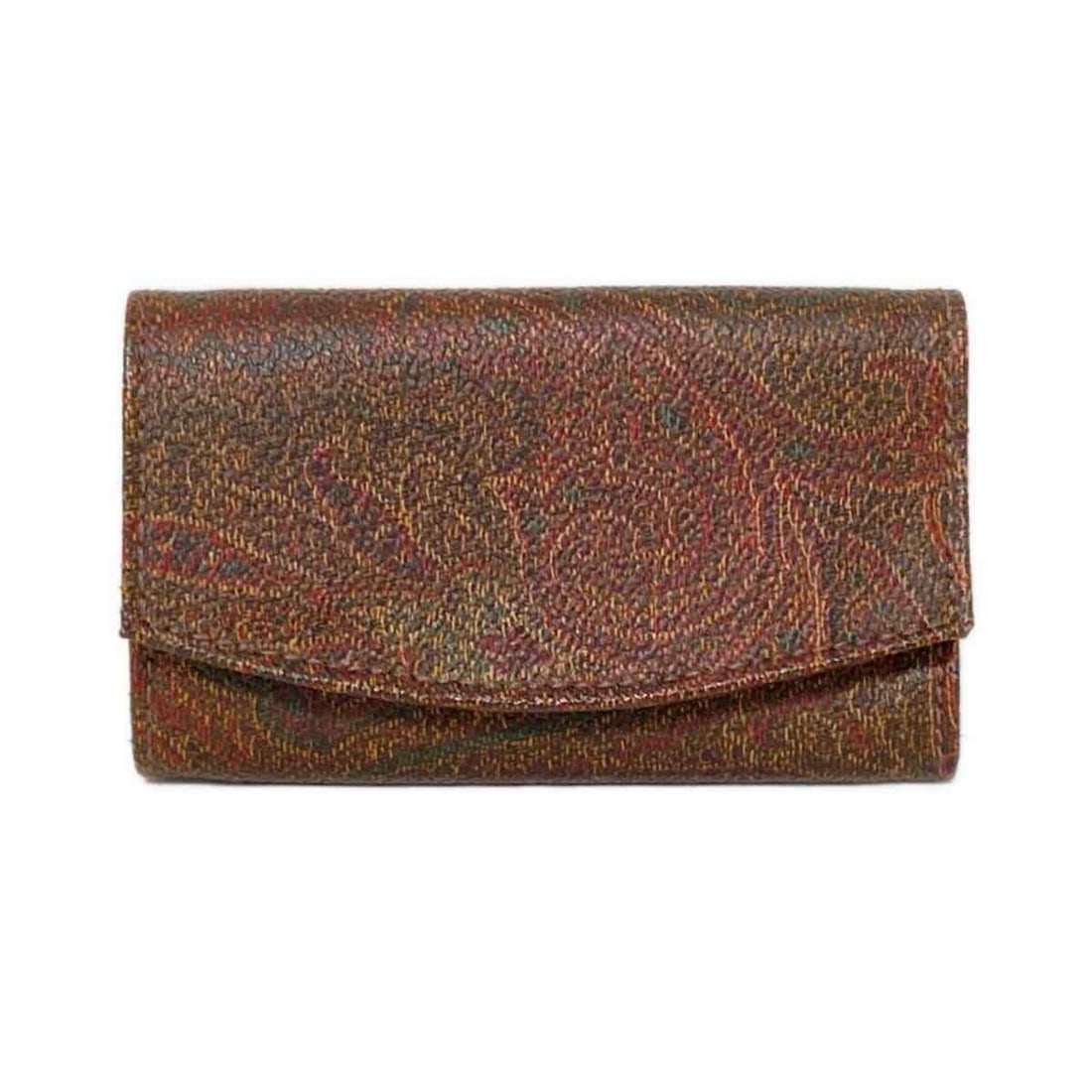 Authentic ETRO - Dark Brown Red: Authentic ETRO - Dark Brown Red Multi Leather Key Case Condition: Pre-owned Brand: ETRO Style: Key Case Color: Dark Brown, Red, Multi Material: Leather ConditionRank: 6 Department: Women