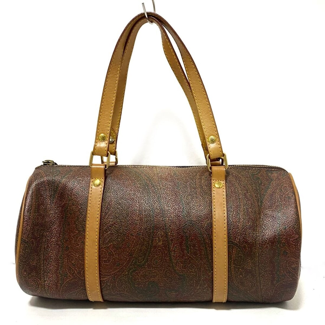 Authentic ETRO Bordeaux Brown Multi PVC: Authentic ETRO Bordeaux Brown Multi PVC Leather Handbag Condition: Pre-owned Brand: ETRO Style: Handbag Exterior Color: Bordeaux, Brown, Multi Exterior Material: PVC, Leather ConditionRank: 6