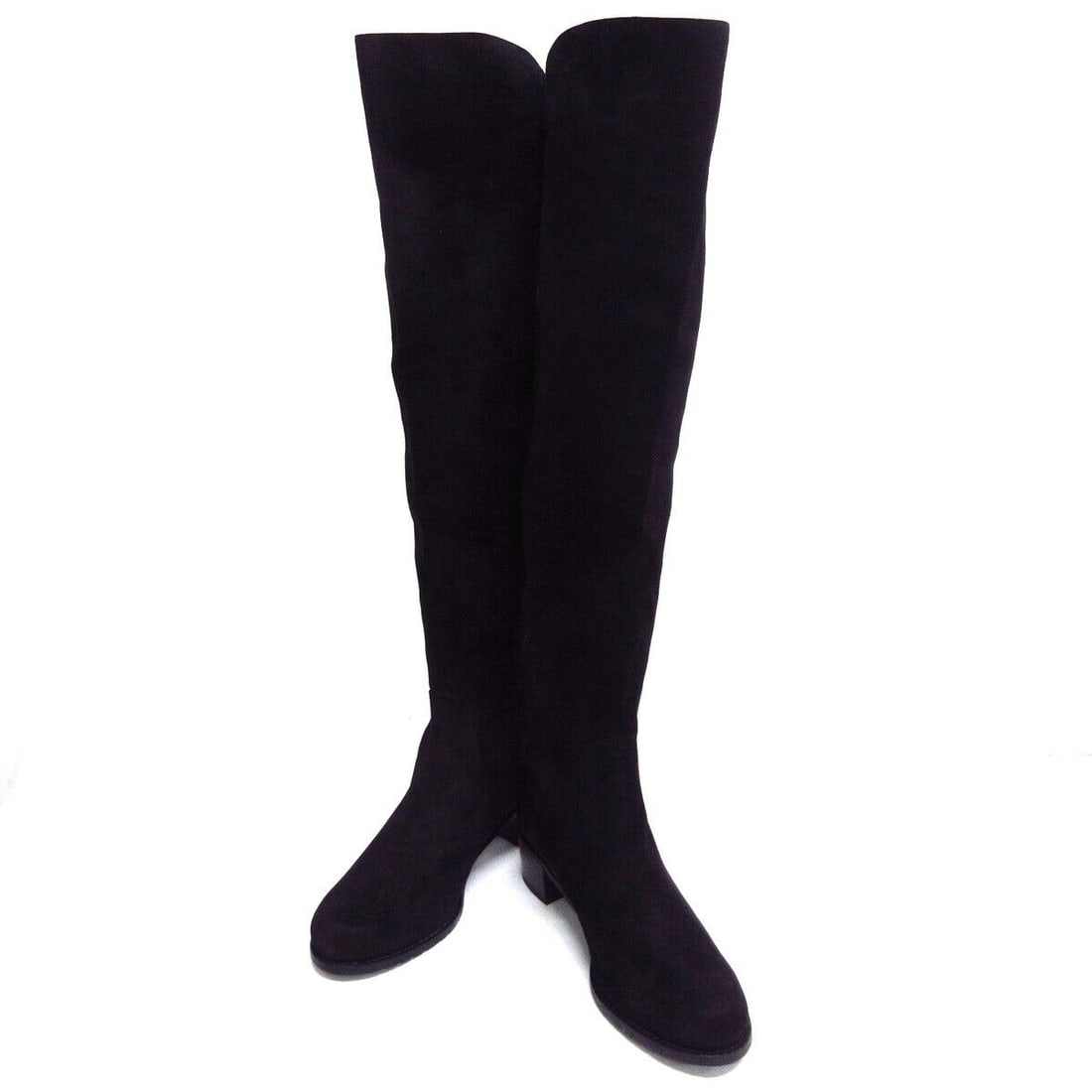 Authentic STUART WEITZMAN - Black Suede: Authentic STUART WEITZMAN - Black Suede Chemical Fiber Boots Condition: Pre-owned Brand: STUART WEITZMAN Style: Boots Color: Black Upper Material: Suede, Chemical Fiber Accessories: Box Dust Bag P