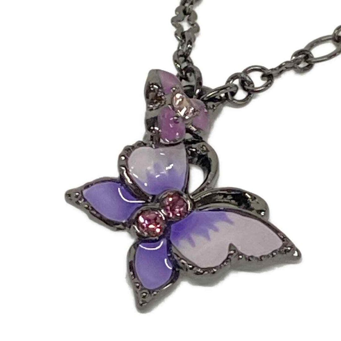 Auth ANNA SUI Purple Black Hardware: Auth ANNA SUI Purple Black Hardware Color Stone Necklace Condition: Pre-owned Brand: ANNA SUI Style: Necklace Color: Purple, Black Material: Hardware, Color Stone Note: This will be shipped by Fed