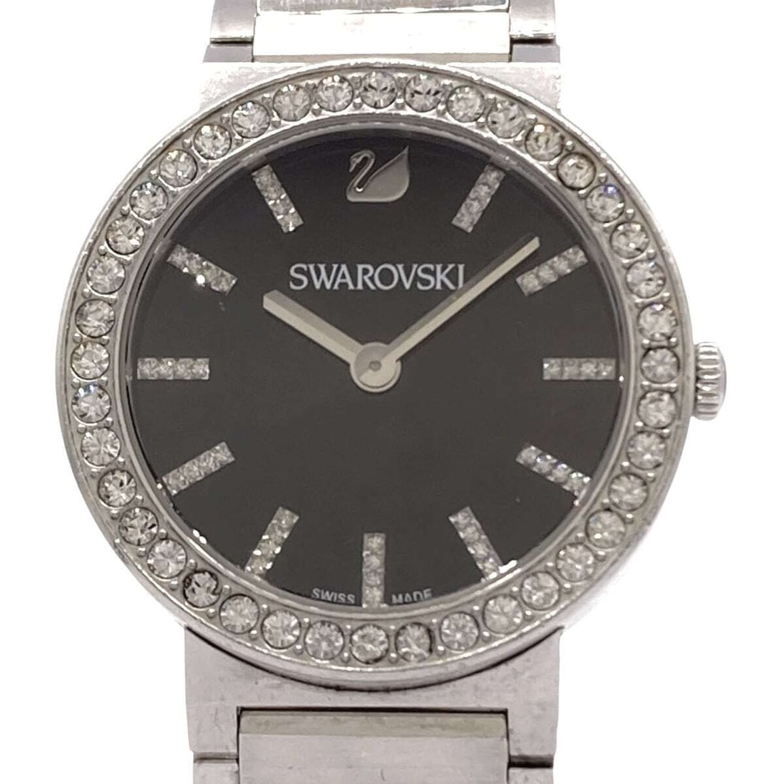 Auth SWAROVSKI - 1185828 Silver Wrist: Auth SWAROVSKI - 1185828 Silver Wrist Watch Condition: Pre-owned Brand: SWAROVSKI Style: Wrist Watch Color: Please see the photos Serial: 1185828 Accessories: Remaining frames x 5 Conditi