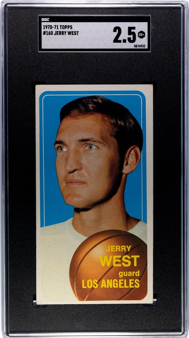 jerry west 1970-71 topps card #160- (1 of 2)