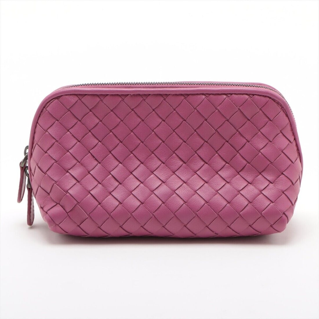 Bottega Veneta Intrecciato Leather Pouch pink (1 of 5)