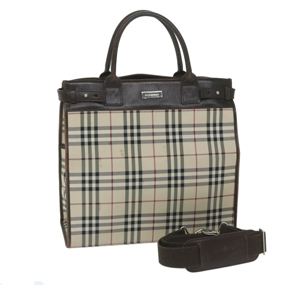 BURBERRY Nova Check Shoulder Bag Nylon (1 of 10)