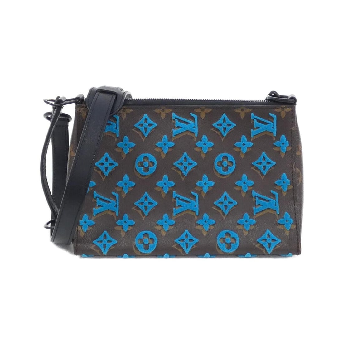 Authentic LOUIS VUITTON Monogram Triangle: Authentic LOUIS VUITTON Monogram Triangle Messenger M45078 Shoulder bag #27... Condition: Pre-owned Brand: LOUIS VUITTON Style: Shoulder bag Exterior Color: MARRON+TURQUOISE BLACK (Hardware) Exterior