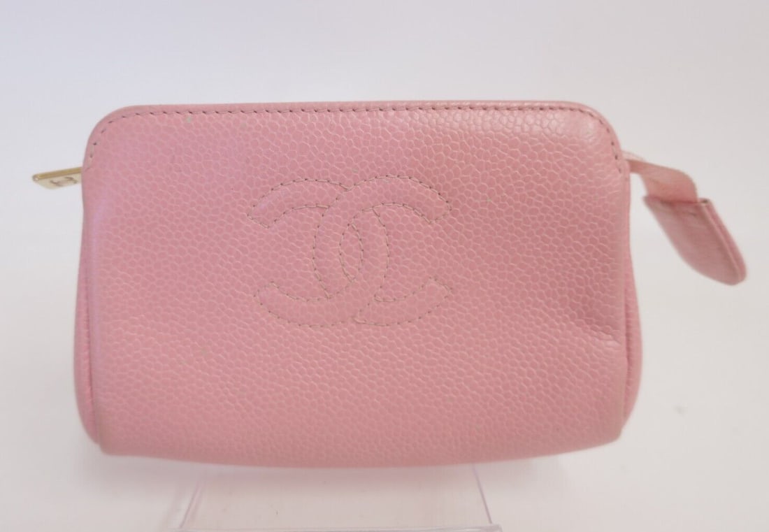 Authentic CHANEL  Leather Cosmetic Pouch (1 of 10)