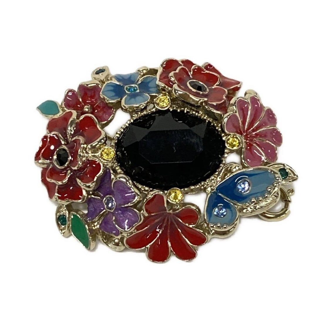 Auth ANNA SUI Silver Black Multi: Auth ANNA SUI Silver Black Multi Hardware Color Stone Brooch Condition: Pre-owned Brand: ANNA SUI Style: Brooch Color: Silver, Black, Multi Material: Hardware, Color Stone Note: This will be shipp