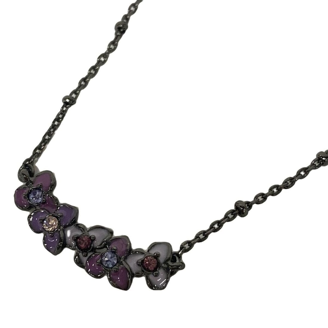Auth ANNA SUI Purple Black Hardware: Auth ANNA SUI Purple Black Hardware Color Stone Necklace Condition: Pre-owned Brand: ANNA SUI Style: Necklace Color: Purple, Black Material: Hardware, Color Stone Note: This will be shipped by Fed