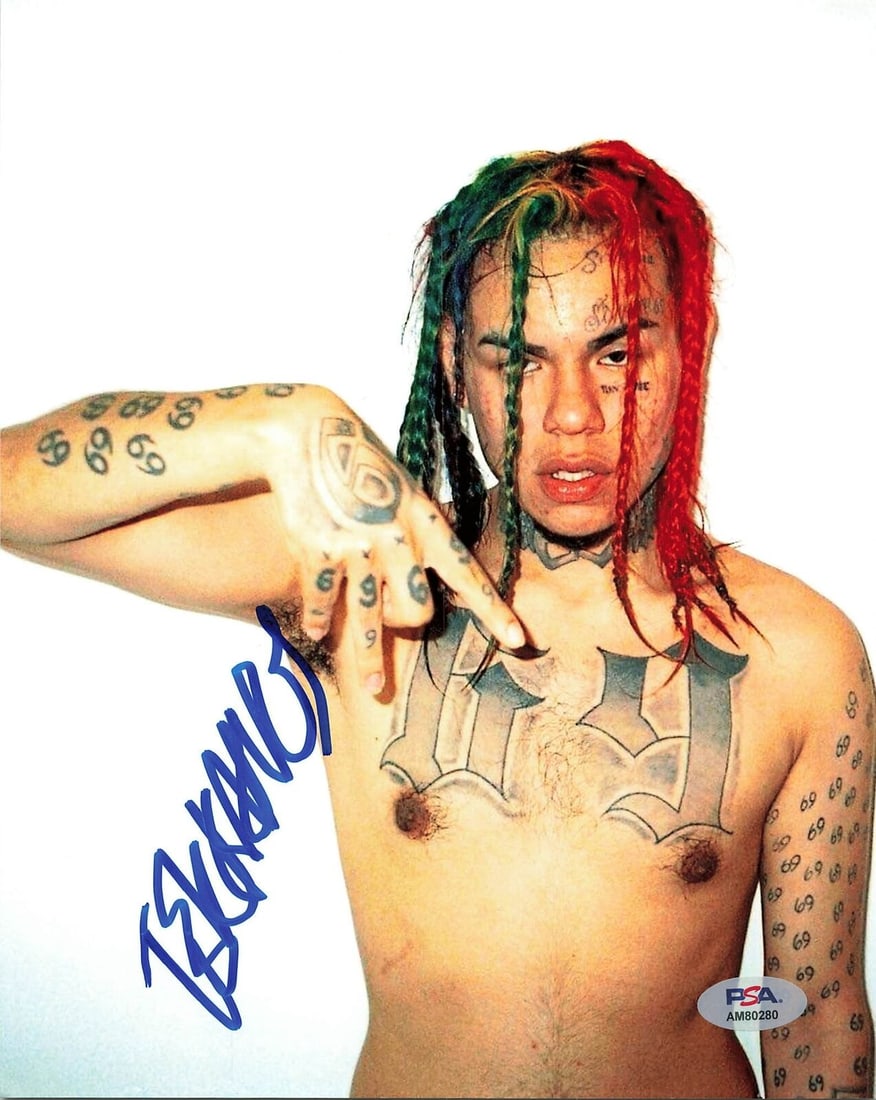 Tekashi 69 6ix9ine Signed 8x10 Photo Psa/dna Autographed