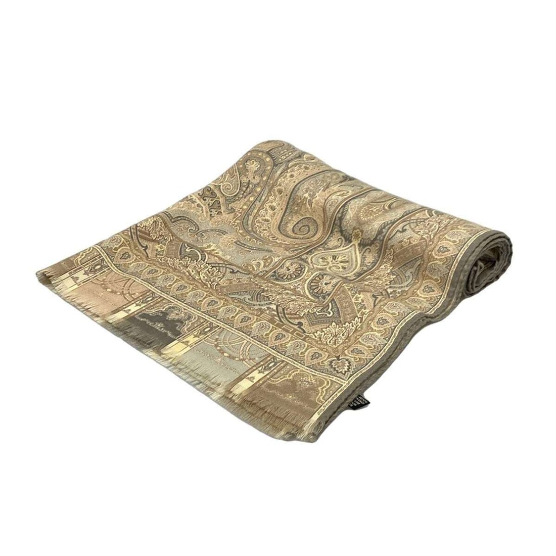 Auth ETRO - Beige Gray Multi: Auth ETRO - Beige Gray Multi Wool Silk Scarf Condition: Pre-owned Brand: ETRO Style: Scarf Color: Beige, Gray, Multi Material: Wool, Silk ConditionRank: 7 Type: Scarf S