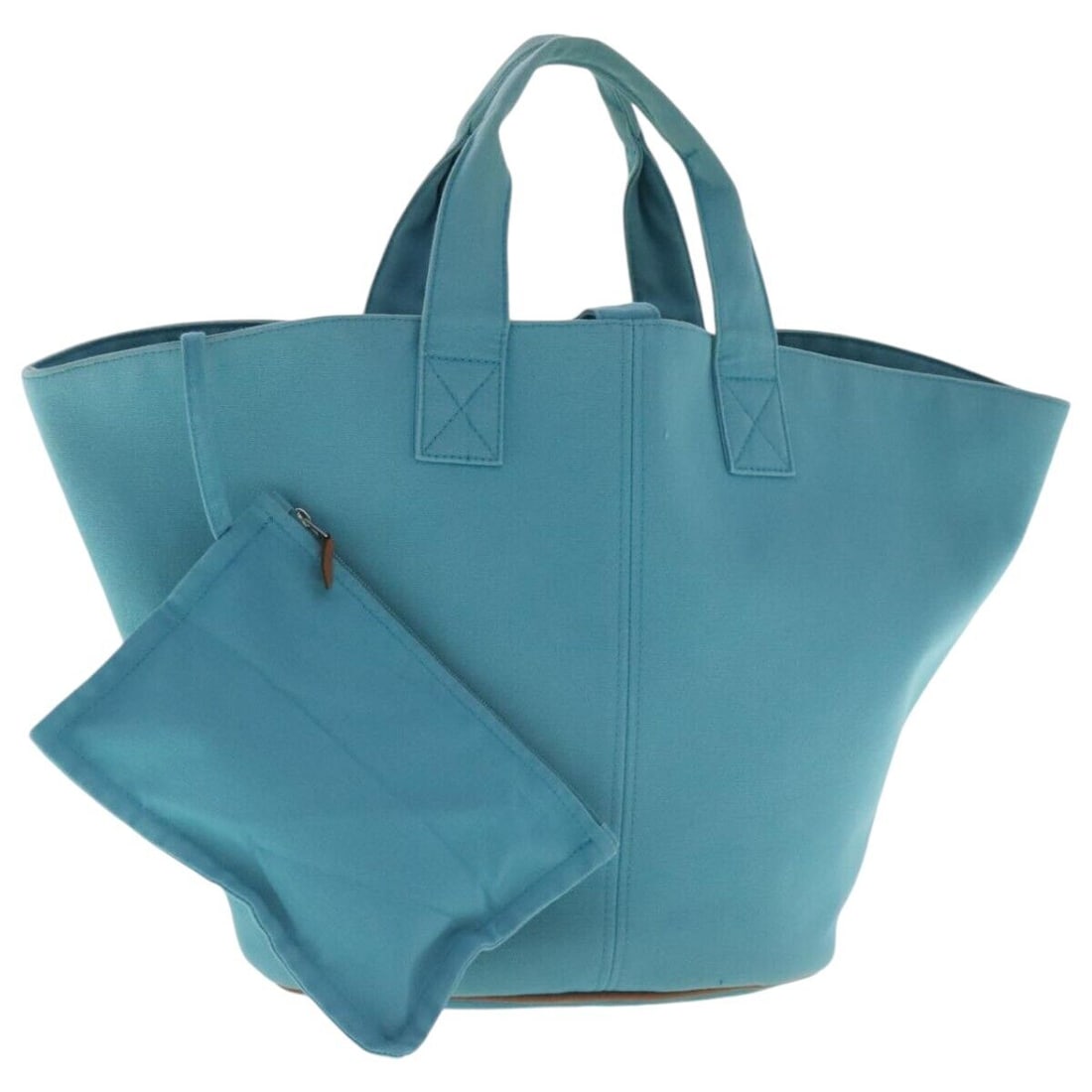 HERMES Panniers Tote Bag Canvas Blue (1 of 10)