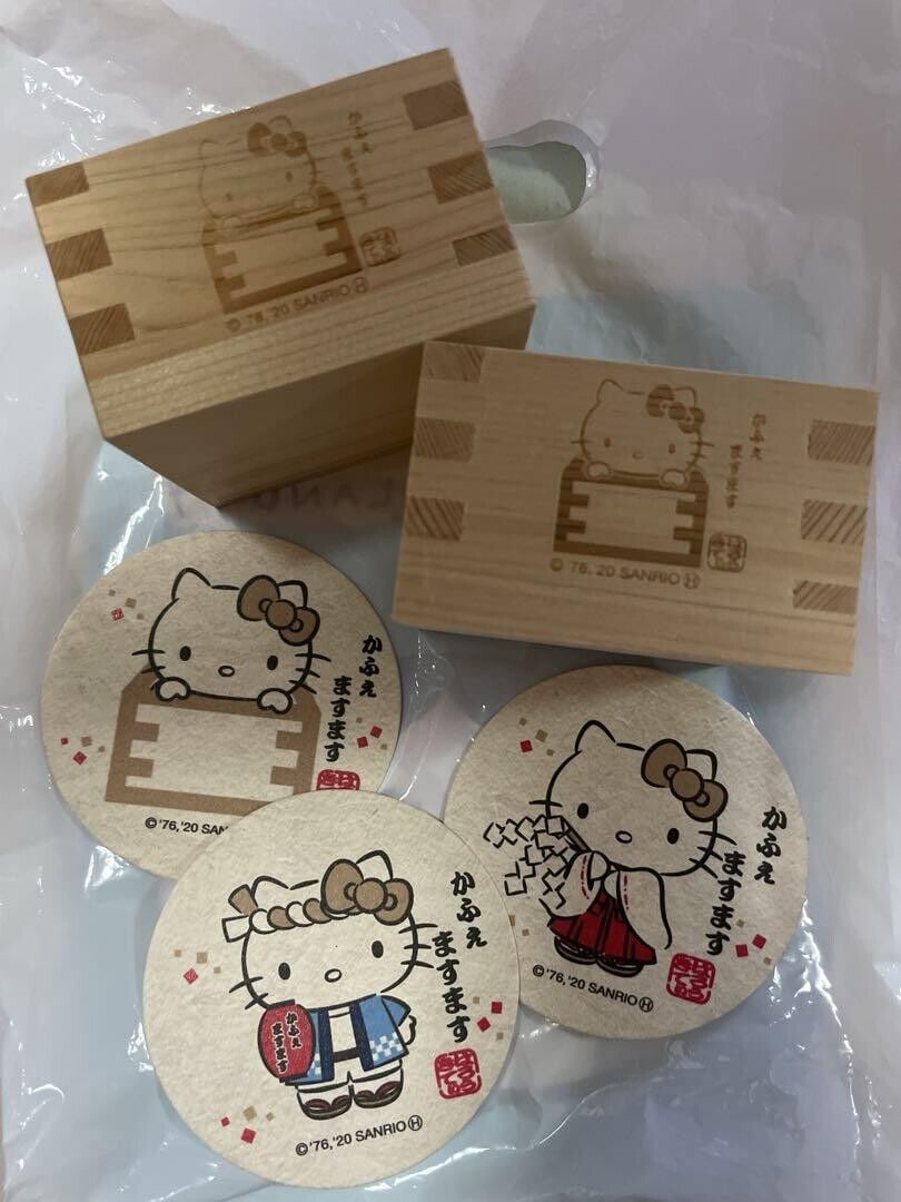 Hello Kitty Cafe Masu collaboration Masu: Hello Kitty Cafe Masu collaboration Masu set Super rare with 3 types of coasters Condition: Used Brand: Hello Kitty Type: Cup Theme: NA Country/Region of Manufacture: NA Item Weight: NA