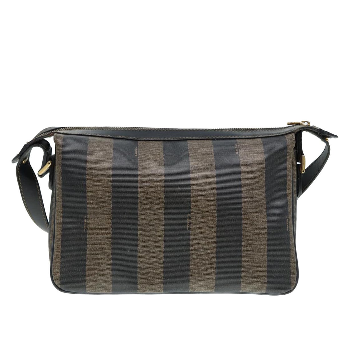 FENDI Pecan Canvas Shoulder Bag Brown (1 of 7)