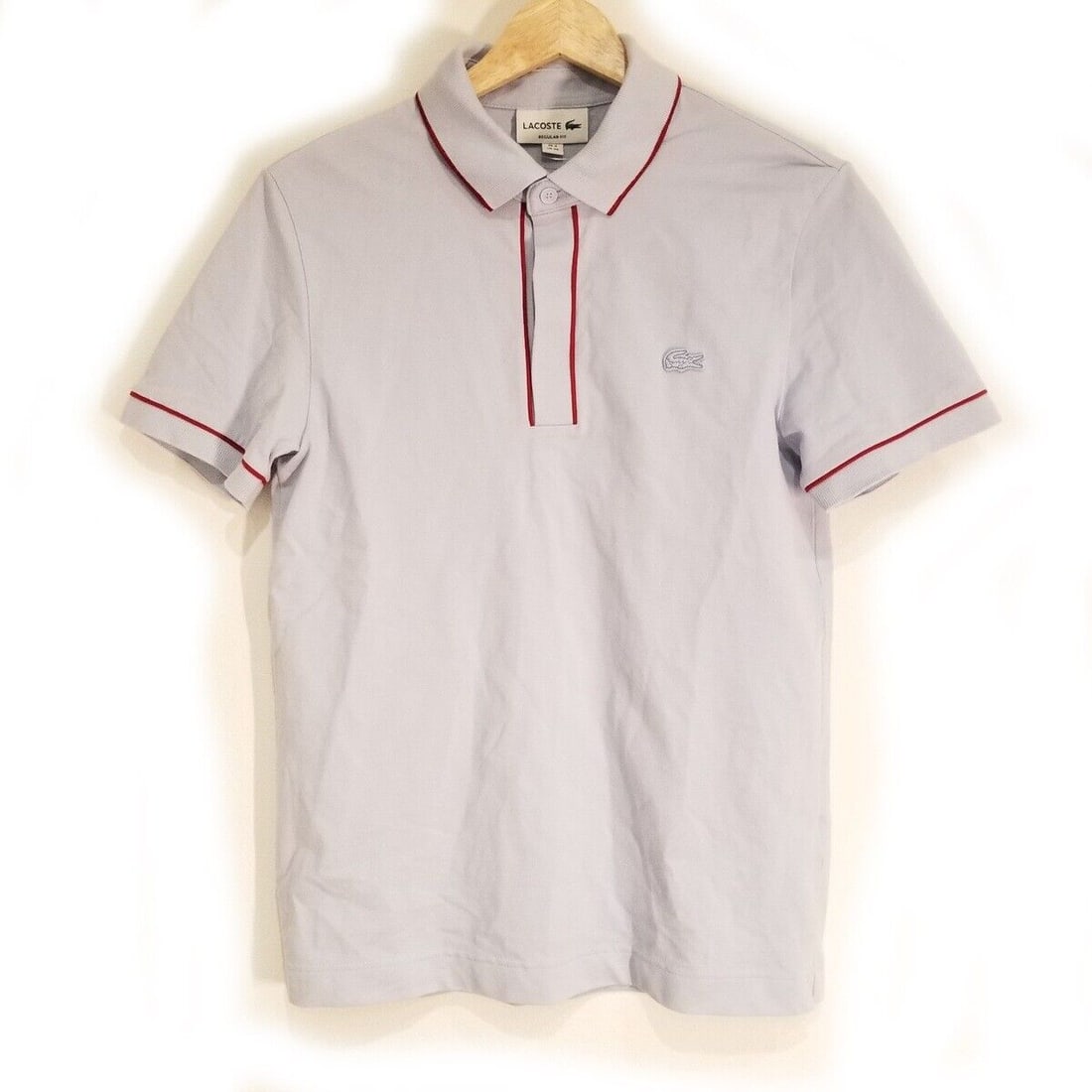Auth Lacoste - Light Blue Red: Auth Lacoste - Light Blue Red Polo Shirt Condition: Pre-owned Brand: Lacoste Style: Polo Shirt Color: Light Blue, Red Material: Please see the photo of the quality tag ConditionRank: 7 Ty