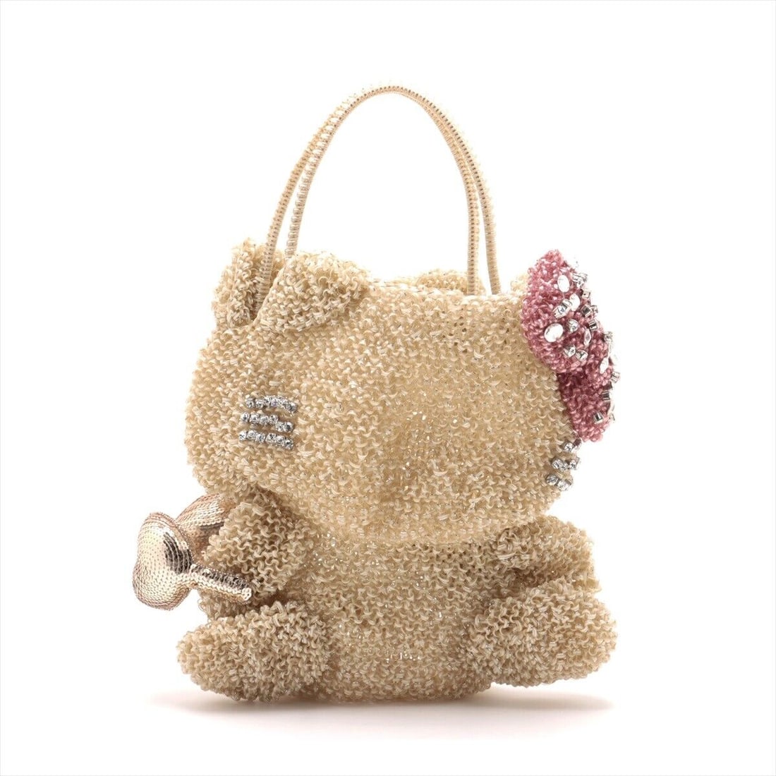 ANTEPRIMA Wire Hand bag Gold Hello: ANTEPRIMA Wire Hand bag Gold Hello Kitty Condition: Pre-owned Important Notes: ?Good : Used with a few stains and/or scratches. A3363944? Style: Top Handle Bag Material: Wire Exterior Color: See descr