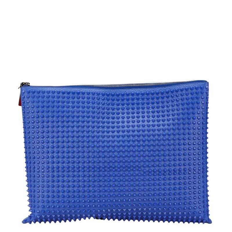 Christian Louboutin Studded Peter Pouch Clutch: Christian Louboutin Studded Peter Pouch Clutch Bag Second Bag Leather 240925N Condition: Pre-owned Brand: Christian Louboutin Style: Hand Bag Exterior Material: Leather Exterior Color: Unknown Dep