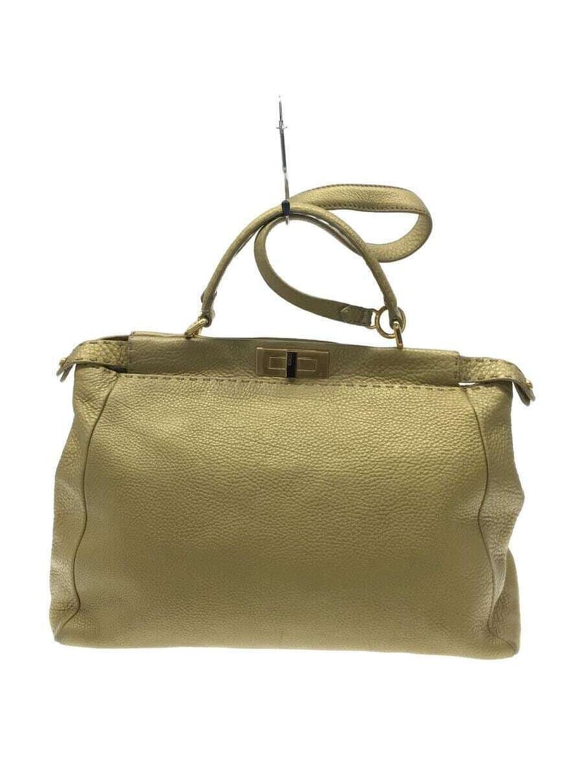 FENDI peekaboo 2Way Shoulder Hand Bag: FENDI peekaboo 2Way Shoulder Hand Bag Leather Gold Rare 231211T Condition: Pre-owned Brand: FENDI Style: Hand Bag Exterior Material: Leather Exterior Color: Unknown Department: Ladies Typ