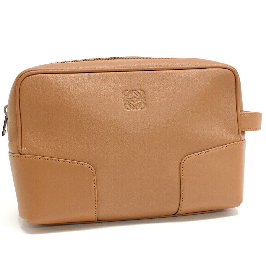 LOEWE Second bag/Clutch bag/Leather/Light brown: LOEWE Second bag/Clutch bag/Leather/Light brown Condition: Pre-owned Brand: LOEWE Department: Ladies Type: Ring Exterior Color: Unknown Style: Hand Bag Exterior Material: Leather