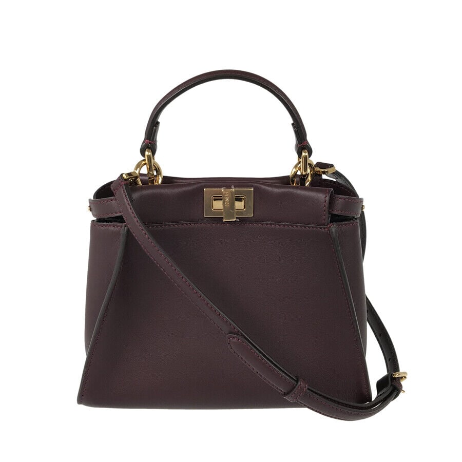 FENDI Peekaboo mini 8BN244 Hand bag: FENDI Peekaboo mini 8BN244 Hand bag Condition: Pre-owned Brand: FENDI Style: Hand bag Exterior Material: Leather Exterior Color: Red Bag Height: 7.1" Bag Depth: 4.5" Bag Length: