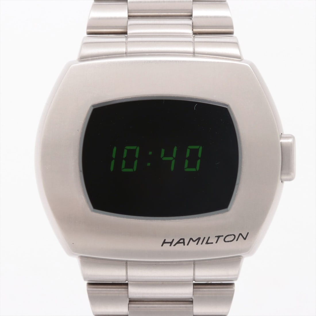 Hamilton Pulsar H524140 SS QZ Digital-Face: Hamilton Pulsar H524140 SS QZ Digital-Face 4 Extra Links Condition: Pre-owned Size: See description Display: See description Department: Movement: Quartz Size Type: Regular Gender: