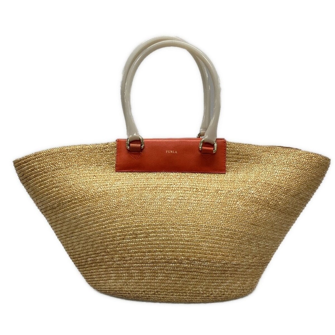 Auth FURLA - Beige Orange Natural (1 of 9)