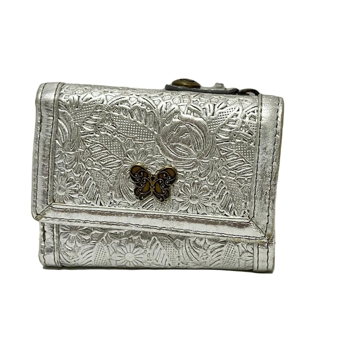 Auth ANNA SUI - Silver Leather: Auth ANNA SUI - Silver Leather Trifold Wallet Condition: Pre-owned Brand: ANNA SUI Style: Trifold Wallet Color: Silver Material: Leather Accessories: Charm ConditionRank: 6 Depar