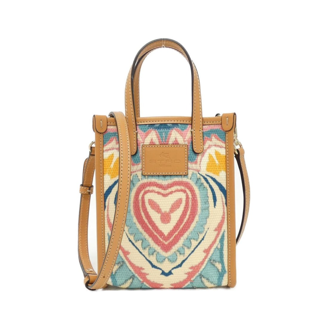 Authentic Etro 1N861 8309 Bag: Authentic Etro 1N861 8309 Bag #246-000-421-9552 Condition: Pre-owned Brand: Etro Style: Bag Exterior Color: MULTI GOLD (Hardware) Exterior Material: Canvas Leather Gender: Ladies' Size: