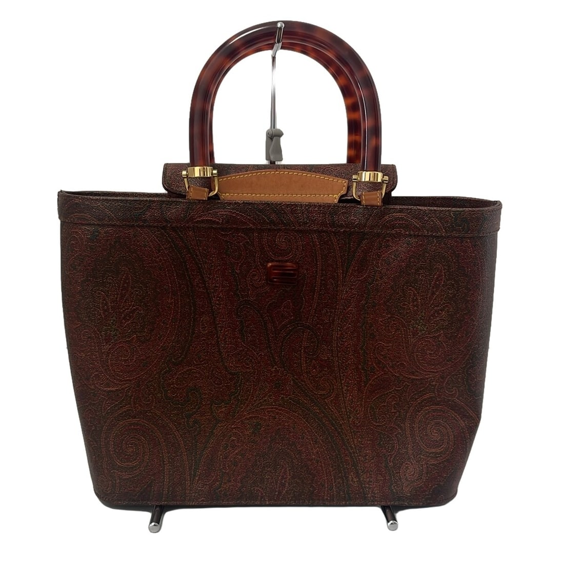 Auth ETRO - Dark Brown Multi: Auth ETRO - Dark Brown Multi PVC Handbag Condition: Pre-owned Brand: ETRO Style: Handbag Exterior Color: Dark Brown, Multi Exterior Material: PVC Accessories: Dust Bag ConditionRank: 6 <b