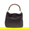 GUCCI Hand Bag Leather Bamboo Brown