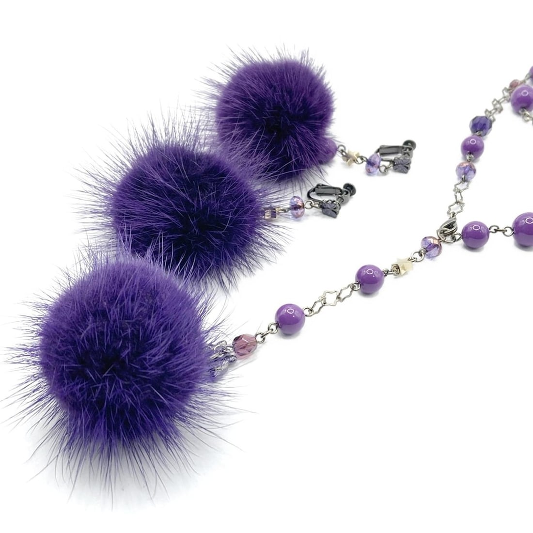 Auth ANNA SUI - Purple Silver: Auth ANNA SUI - Purple Silver Gold Hardware Plastic Fake Fur Other Jewellery Condition: Pre-owned Brand: ANNA SUI Style: Other Jewellery Color: Purple, Silver, Gold Material: Hardware, Plastic, Fake F