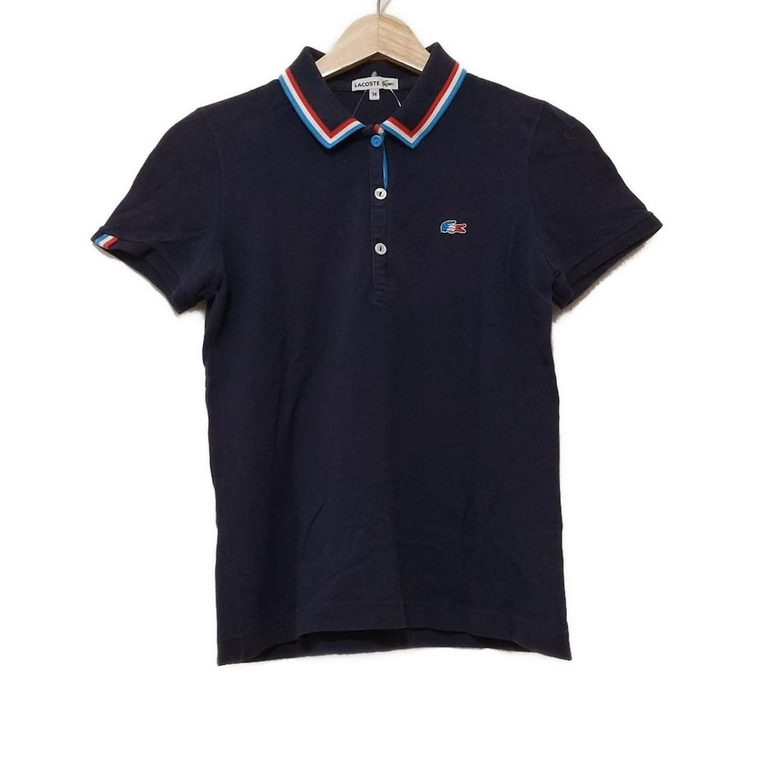 Auth Lacoste - Navy Blue Multi: Auth Lacoste - Navy Blue Multi Womens Polo Shirt Condition: Pre-owned - Good Brand: Lacoste Style: Polo Shirt Color: Navy, Blue, Multi Material: Please see the photo of the quality tag ConditionRa