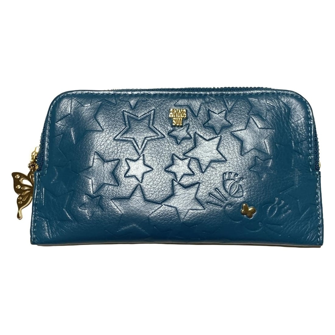 Auth ANNA SUI - Blue Green: Auth ANNA SUI - Blue Green Leather Coin Case Condition: Pre-owned Brand: ANNA SUI Style: Coin Case Color: Blue Green Material: Leather Accessories: Box Chain Strap ConditionRank: 6 <b