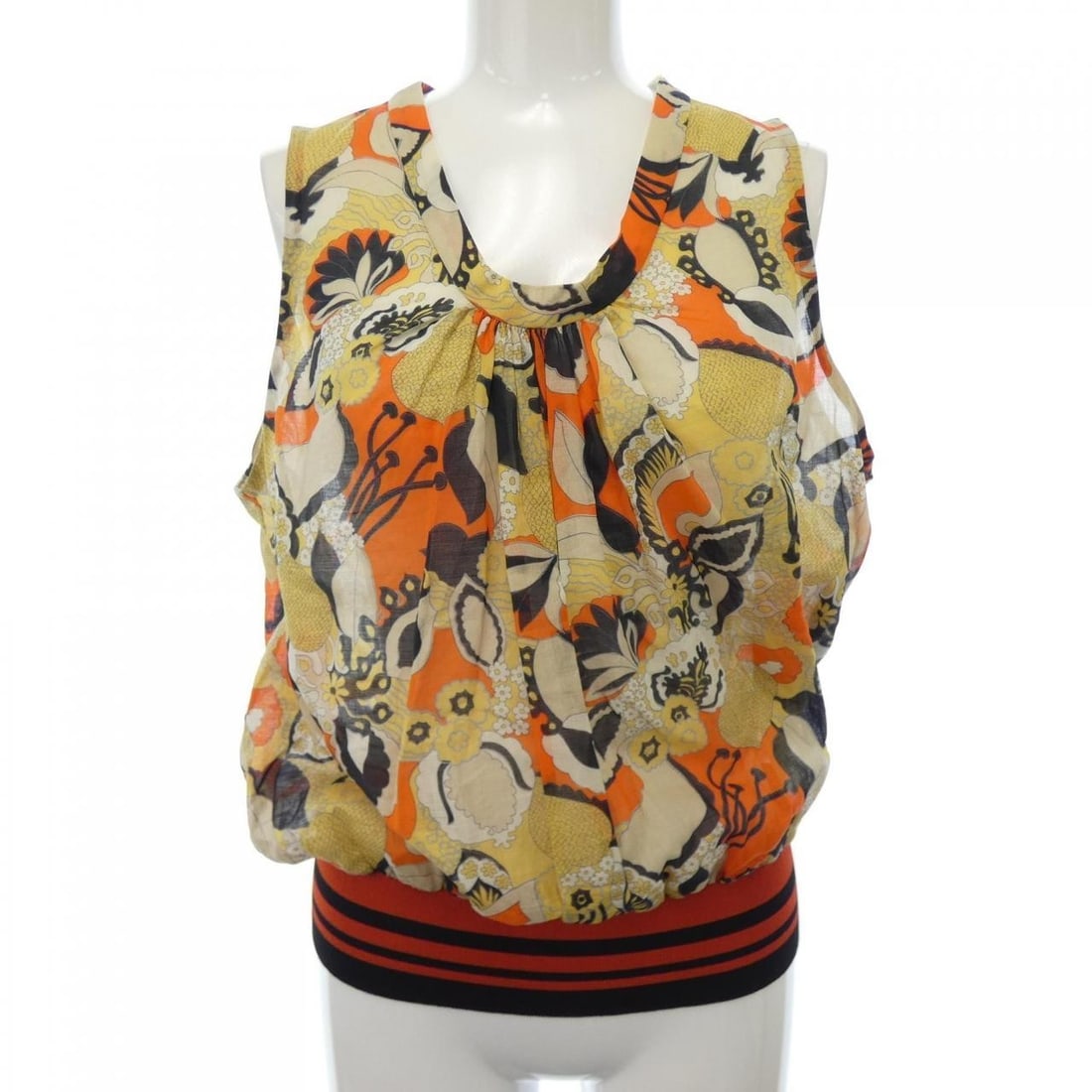 Authentic DRIES VAN NOTEN Tops #241-003-814-3002: Authentic DRIES VAN NOTEN Tops #241-003-814-3002 Condition: Pre-owned - Good Brand: DRIES VAN NOTEN Style: TOPS Color: Orange Beige See-through Material: See Image Gender: Ladies Size: 36