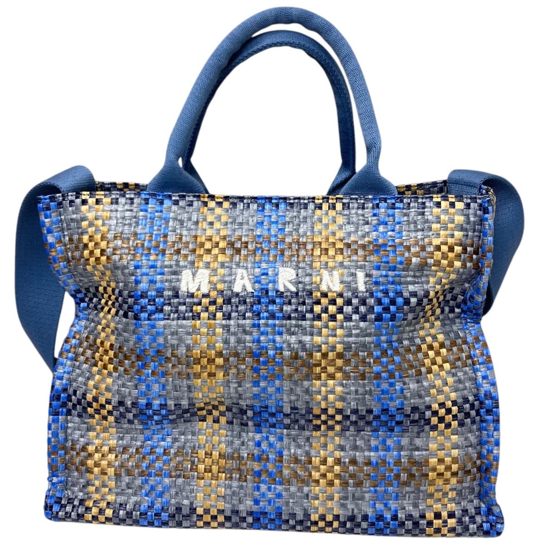 MARNI Basket Bag Blue 260125: MARNI Basket Bag Blue 260125 Condition: Pre-owned Brand: MARNI Country: Japan SN: MOR_0820 Department: NA Occasion: Travel Style: NA Material: NA Color: NA UPC: