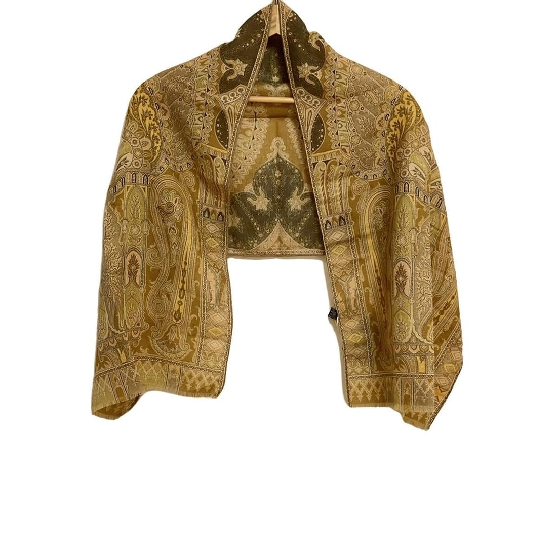 Auth ETRO - Gold Brown Dark: Auth ETRO - Gold Brown Dark Brown Scarf Condition: Pre-owned Brand: ETRO Style: Scarf Color: Gold, Brown, Dark Brown ConditionRank: 7 Type: Scarf SKU no: RBJ226618631749 <br