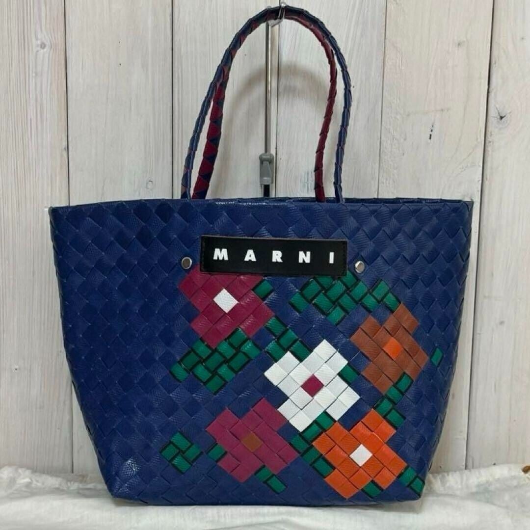 MARNI tote bag basket bag flower: MARNI tote bag basket bag flower 9.4*14.1*5.1 inch Condition: Pre-owned Brand: Marni Size Type: Regular Type: Tote Bag Department: Women Size: Regular Exterior Color: Multicolor