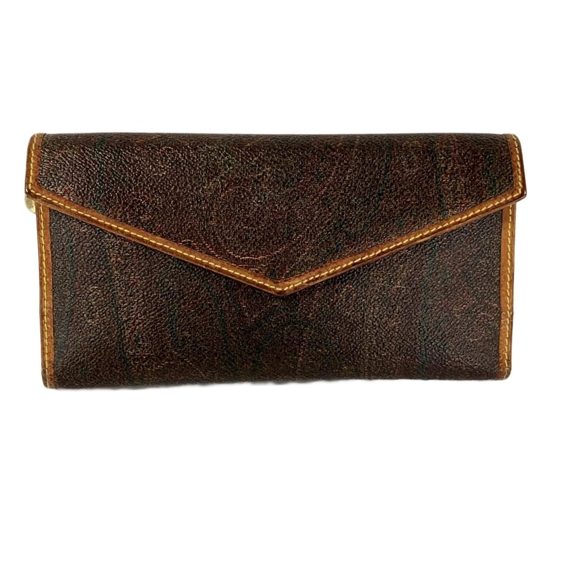 Auth ETRO - Dark Brown Light: Auth ETRO - Dark Brown Light Brown Multi PVC Long Wallet Condition: Pre-owned Brand: ETRO Style: Long Wallet Color: Dark Brown, Light Brown, Multi Material: PVC Accessories: Box Paper Con