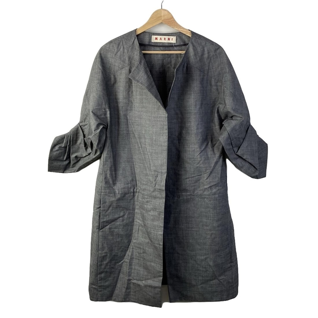 Auth MARNI - Black Gray Womens: Auth MARNI - Black Gray Womens Coat Condition: Pre-owned - Good Brand: MARNI Style: Coat Color: Black, Gray Outer Shell Material: Please see the photo of the quality tag ConditionRank: 6+