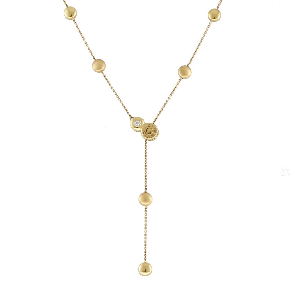 CHIMENTO Necklace 18K Yellow Gold Diamond: CHIMENTO Necklace 18K Yellow Gold Diamond Ladies Condition: Pre-owned Brand: CHIMENTO Main Stone: Diamond Metal: Yellow Gold Metal Purity: 18K Style: Chain, Pendant Type: Necklace <br