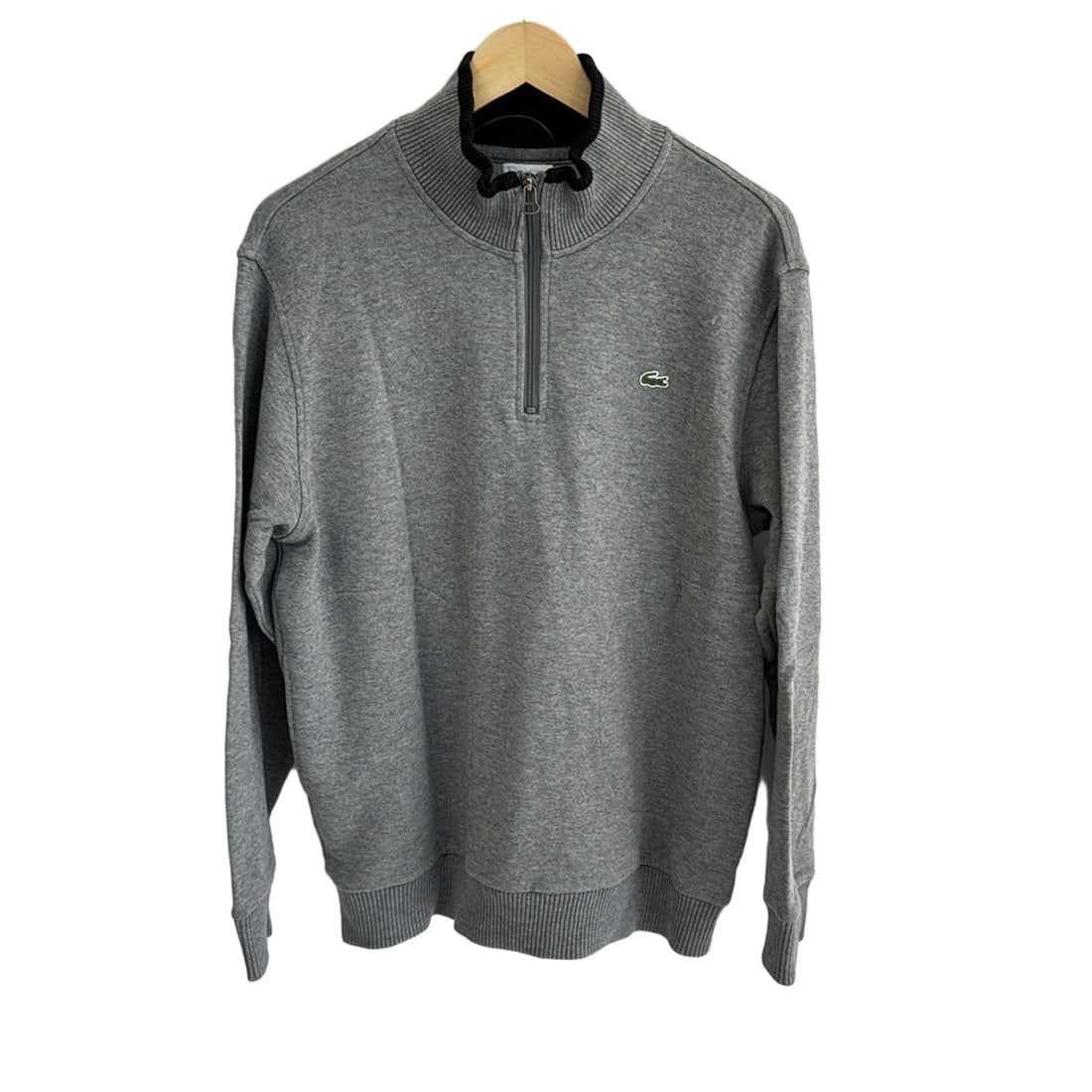 Auth Lacoste - Gray Black Mens: Auth Lacoste - Gray Black Mens Lightweight Jacket Condition: Pre-owned - Good Brand: Lacoste Style: Lightweight Jacket Color: Gray, Black Outer Shell Material: Please see the photo of the quality tag