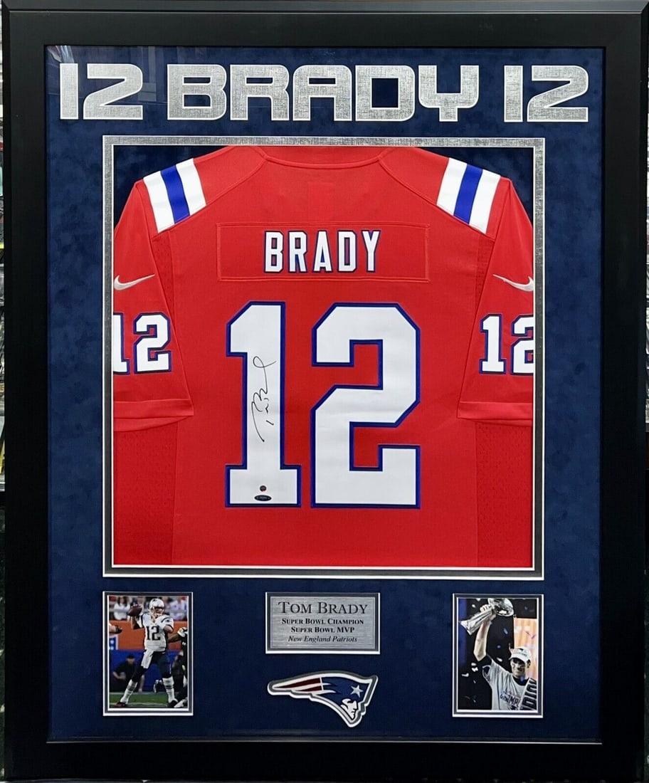 Tom Brady Signed Patriots Red Nike: Tom Brady Signed Patriots Red Nike Throwback Jersey Framed SB MVP Auto Steiner Tom Brady Signed Patriots Red Nike Throwback Jersey Framed SB MVP Auto Steiner SKU no: RBJ7260813328472 Guidelines for Bi