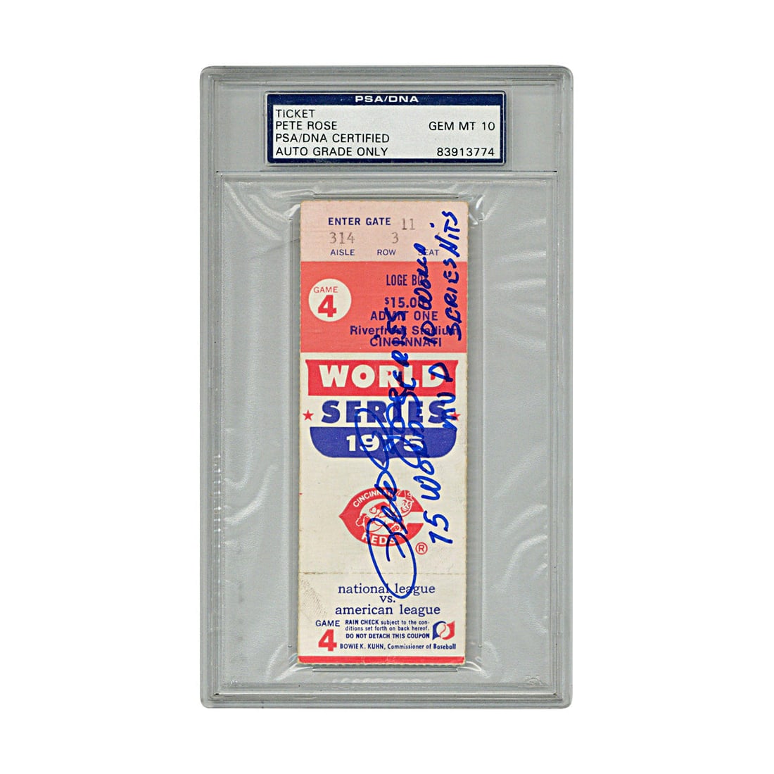 pete rose cincinnati reds autographed signed (1 of 2)